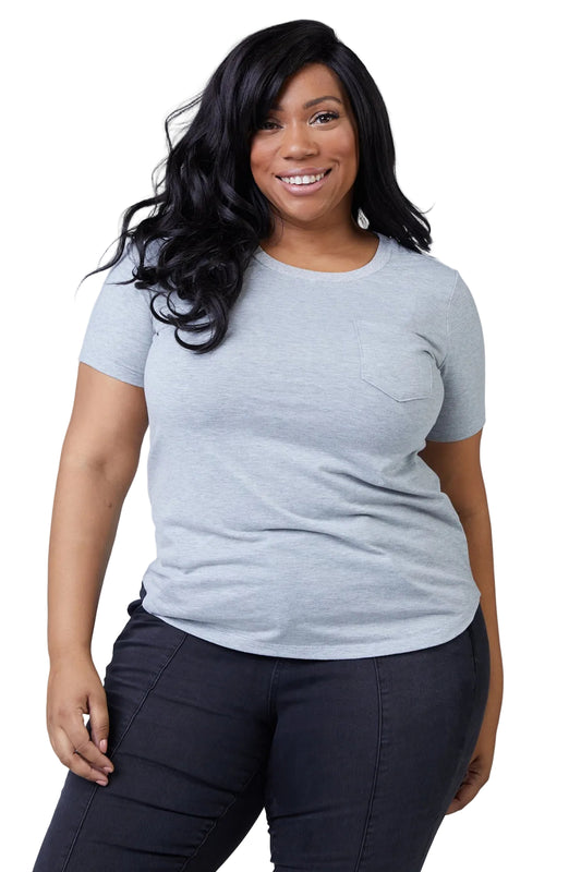 Crew Neck Tee - Heather Grey