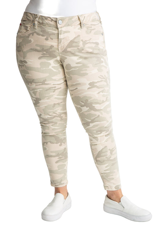 Printed Mid Rise Ankle Skinny in 30" inseam - Cloud Camo