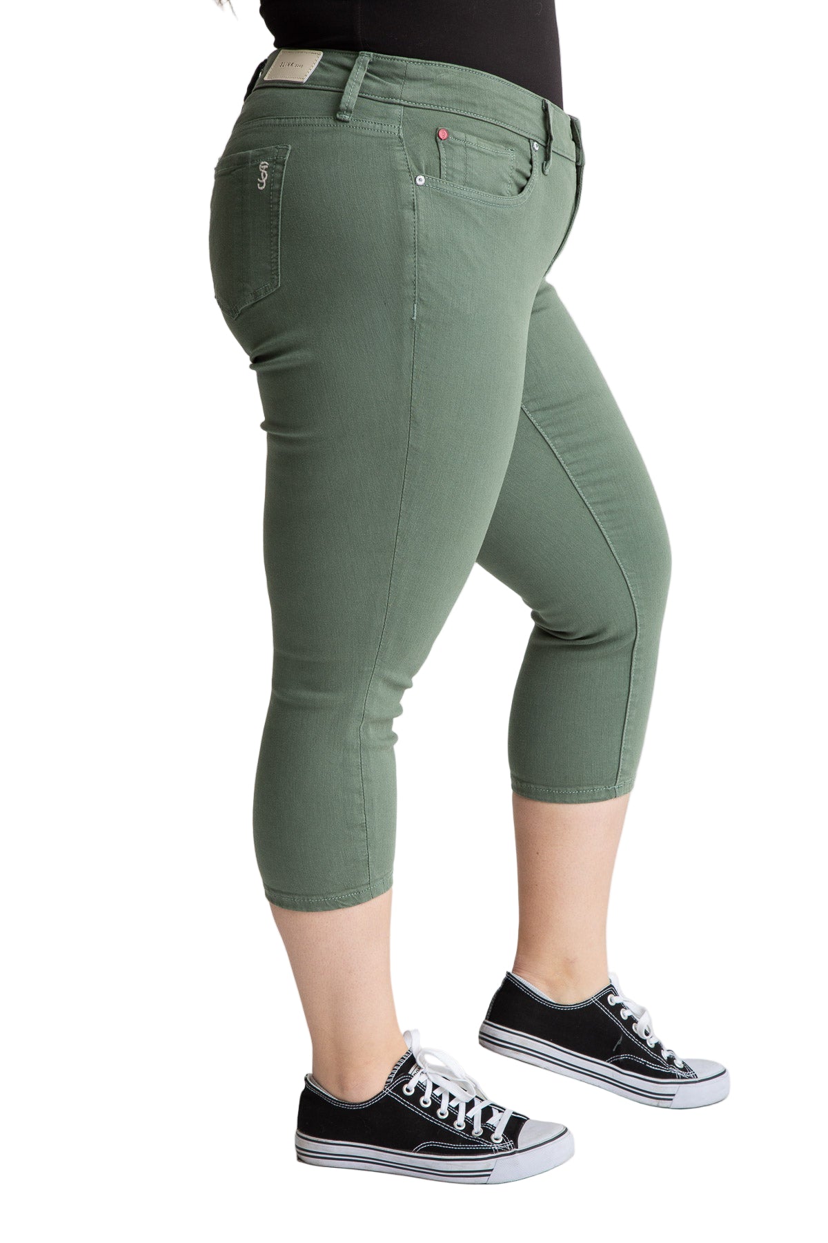Color Mid Rise Crop in 22" inseam - Myrtle - SLINK JEANS