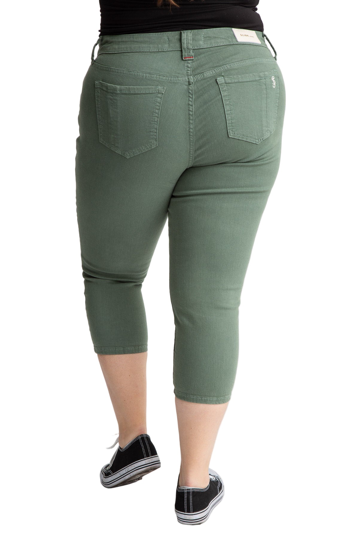 Color Mid Rise Crop in 22" inseam - Myrtle - SLINK JEANS