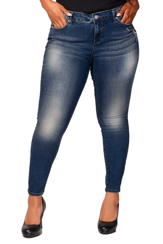 Denim mid rise ankle skinny in 29" inseam - Sienna