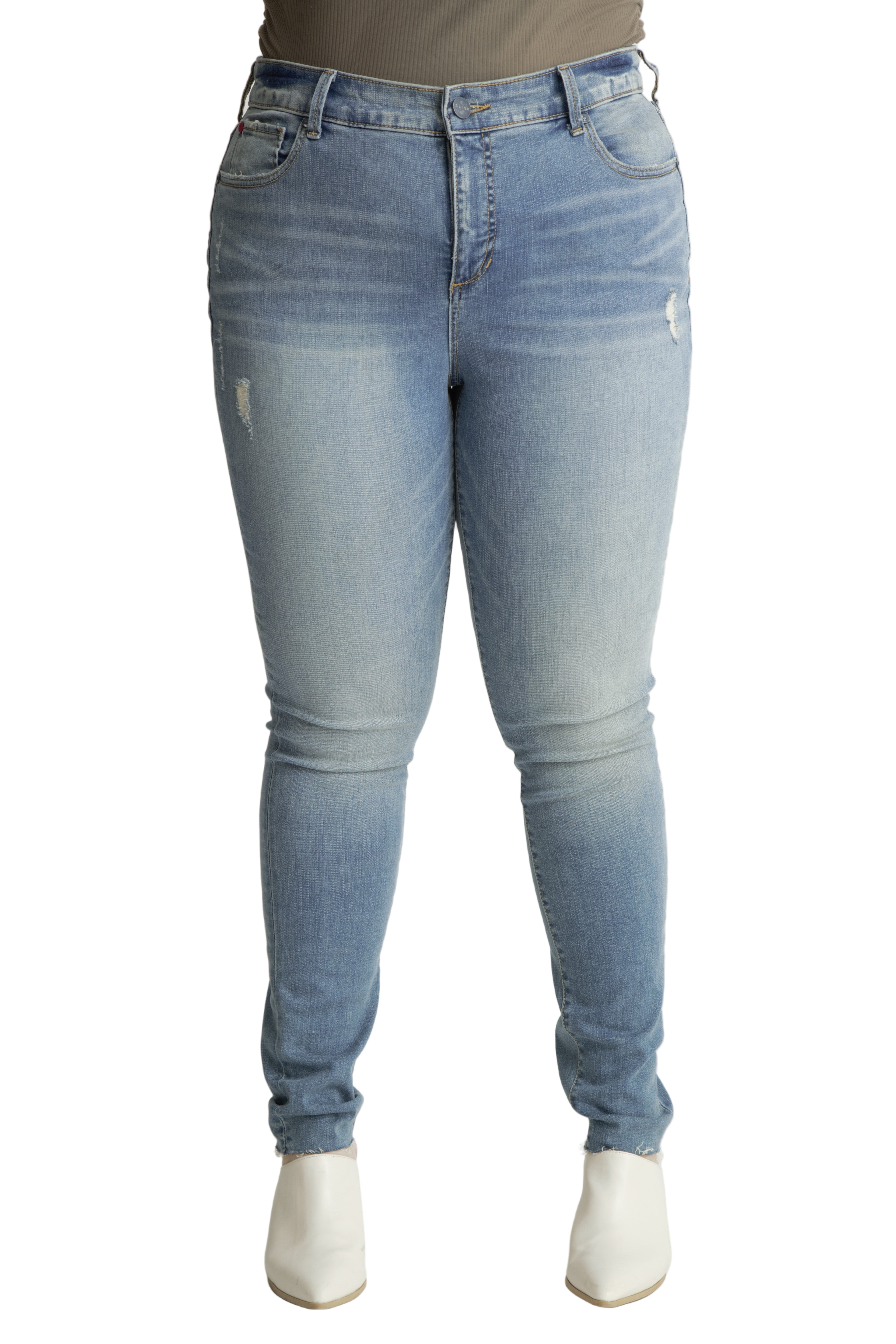 Denim High Rise Skinny in 31" inseam - Paislee - SLINK JEANS