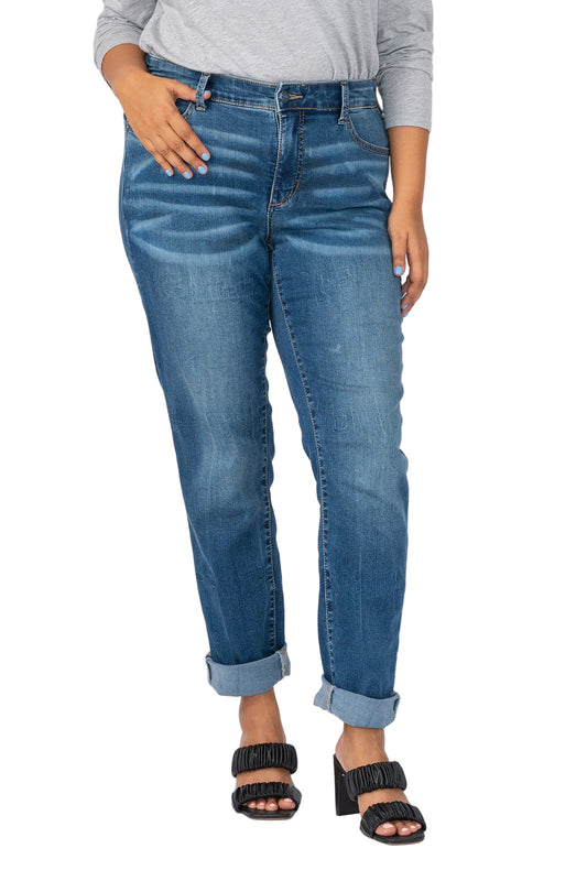 Denim High Rise Boyfriend rolled in 28" Inseam - Sandra