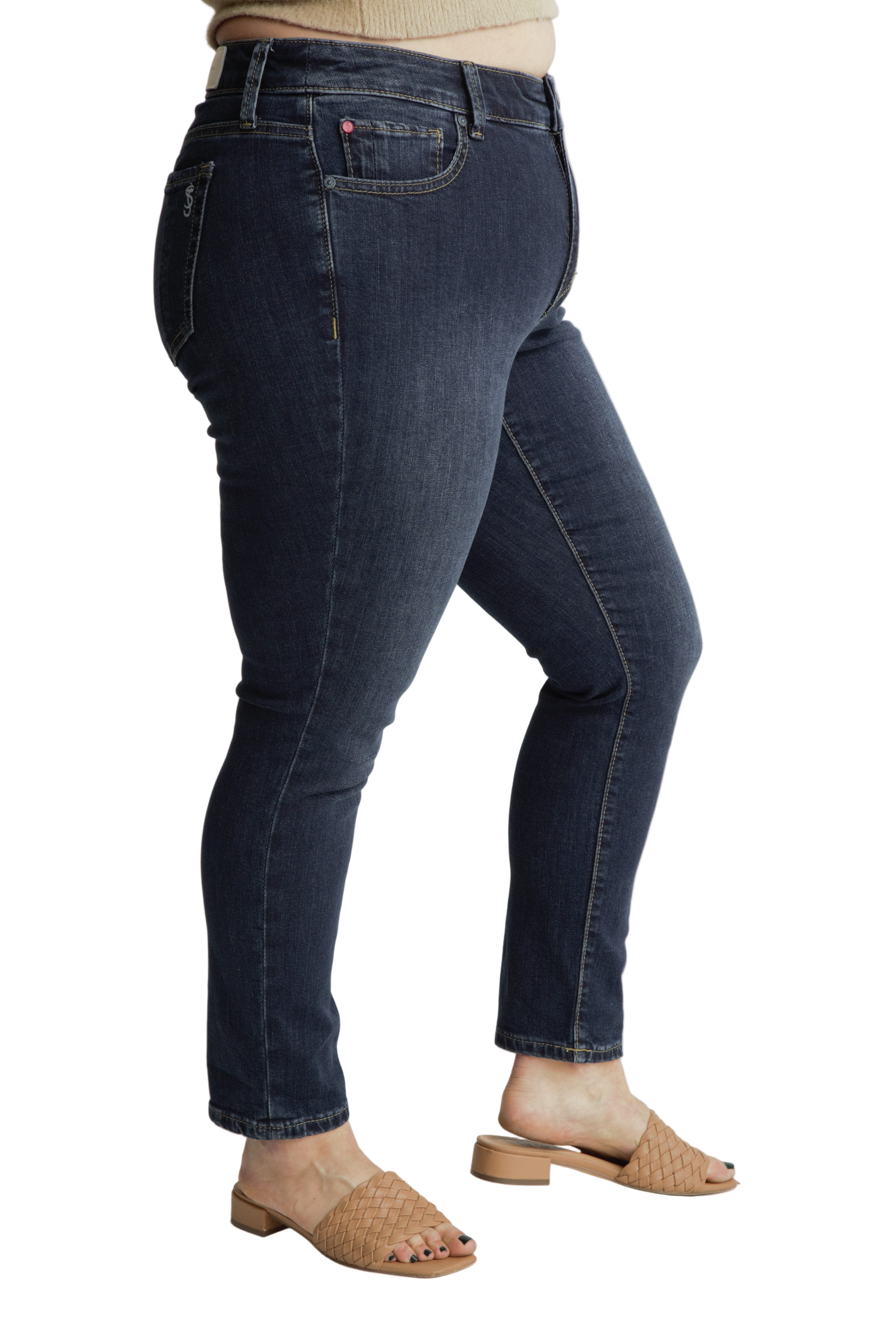 Denim High Rise Ankle Skinny in 28" inseam - Macie - SLINK JEANS