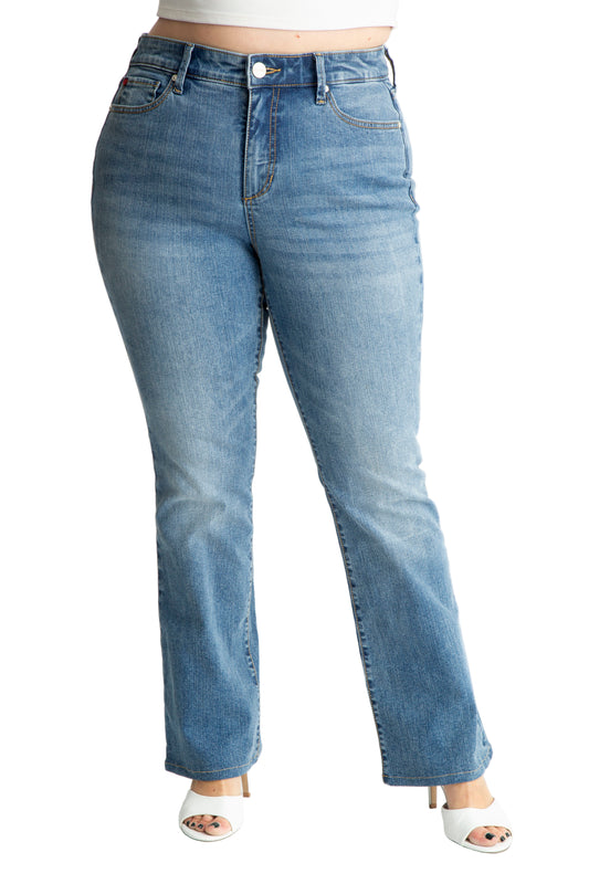 Denim high rise bootcut in 32" inseam - Evelyn