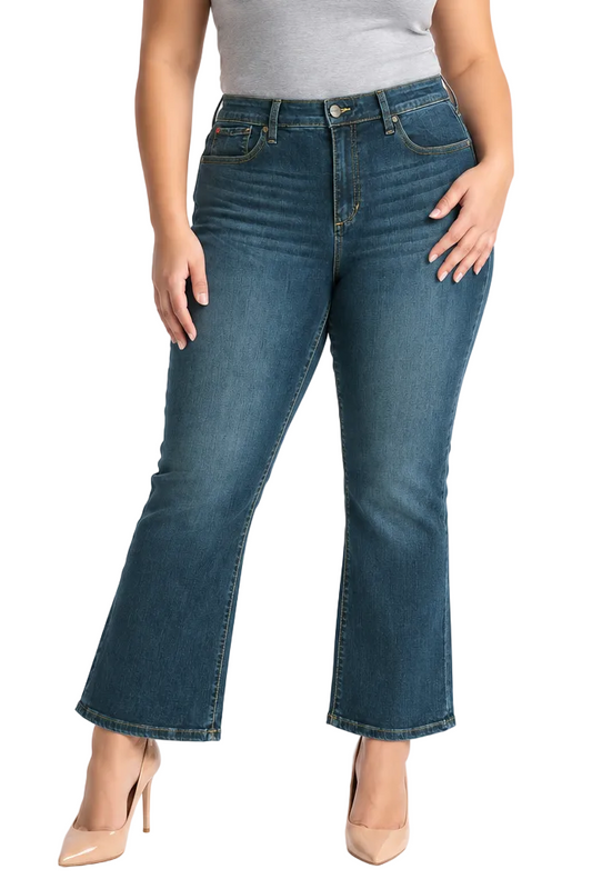 High Rise Ankle Flare Jeans - Vesper