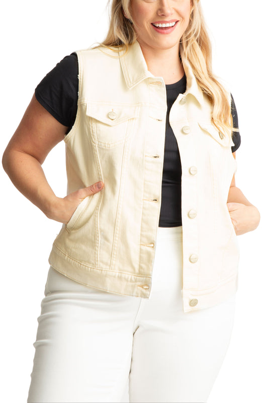 Color Vest 25" Length - Cream