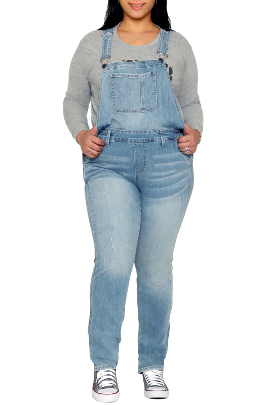 Denim Overall bibs in 32" inseam - Naomi