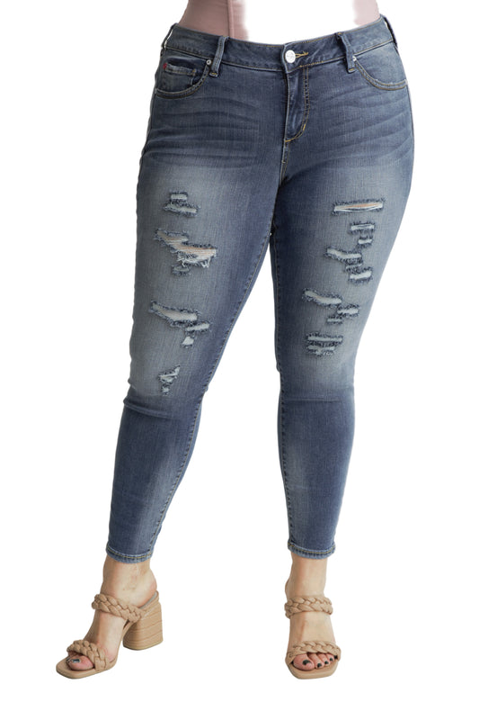 Denim Mid Rise Ankle Skinny in 27" inseam - Danika