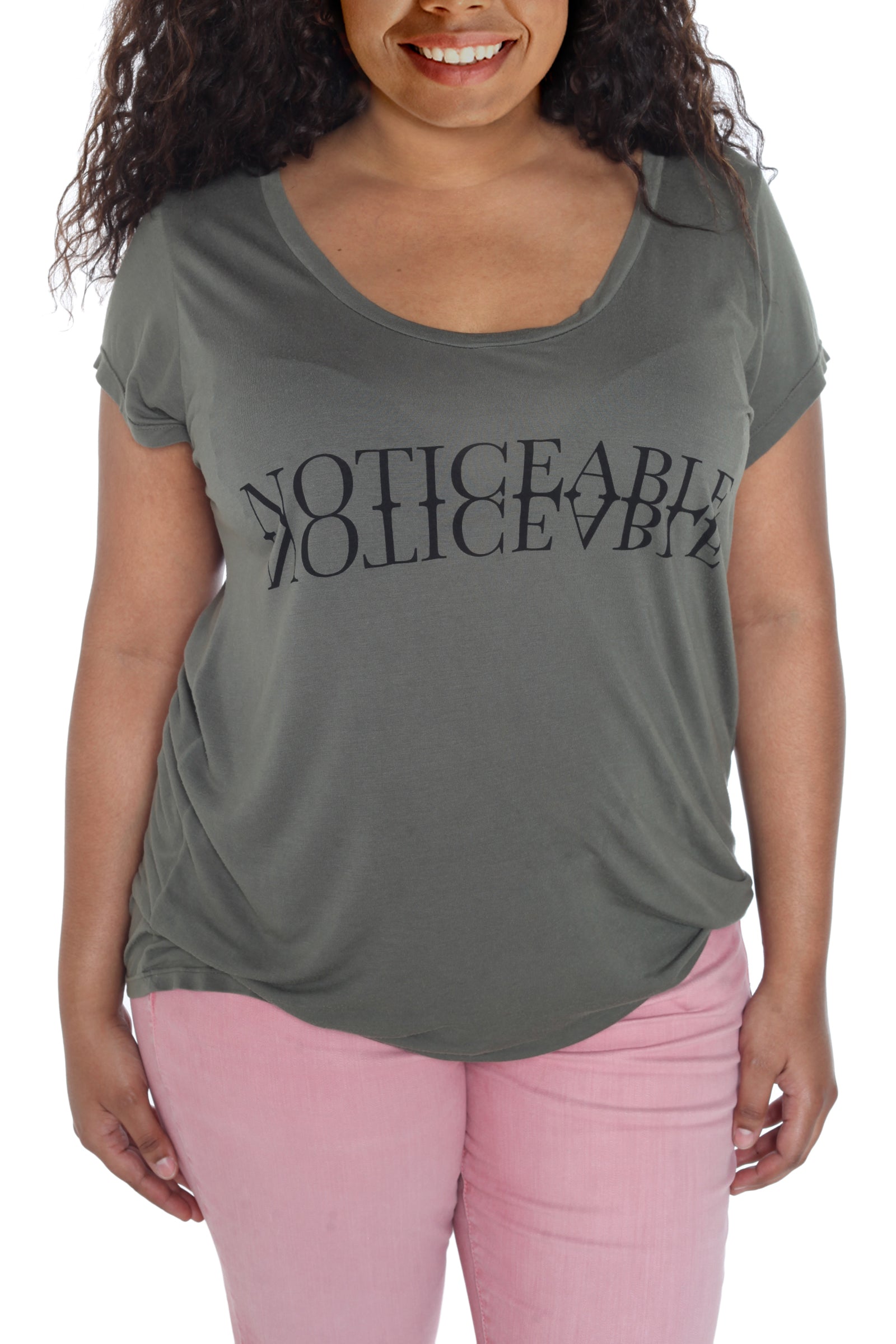 Scoop Neck Tee - Noticeable - SLINK JEANS