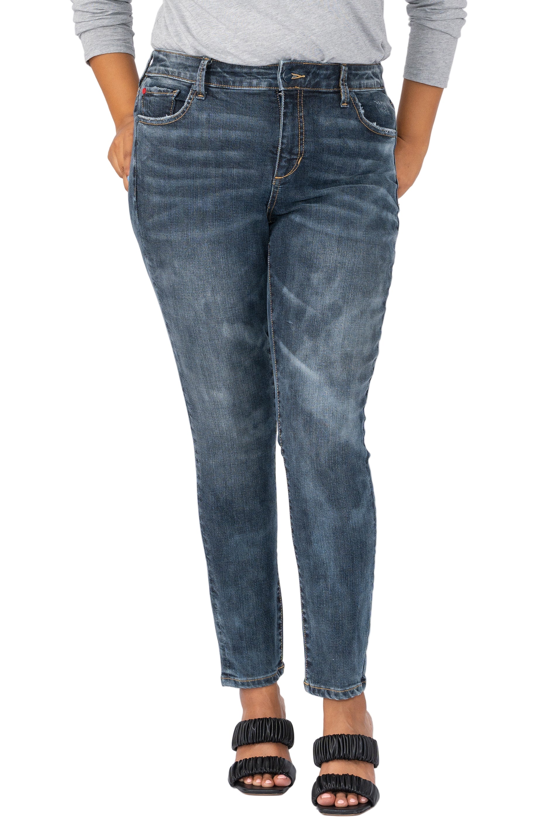 Denim High Rise Ankle Skinny in 28" inseam - Emory - SLINK JEANS