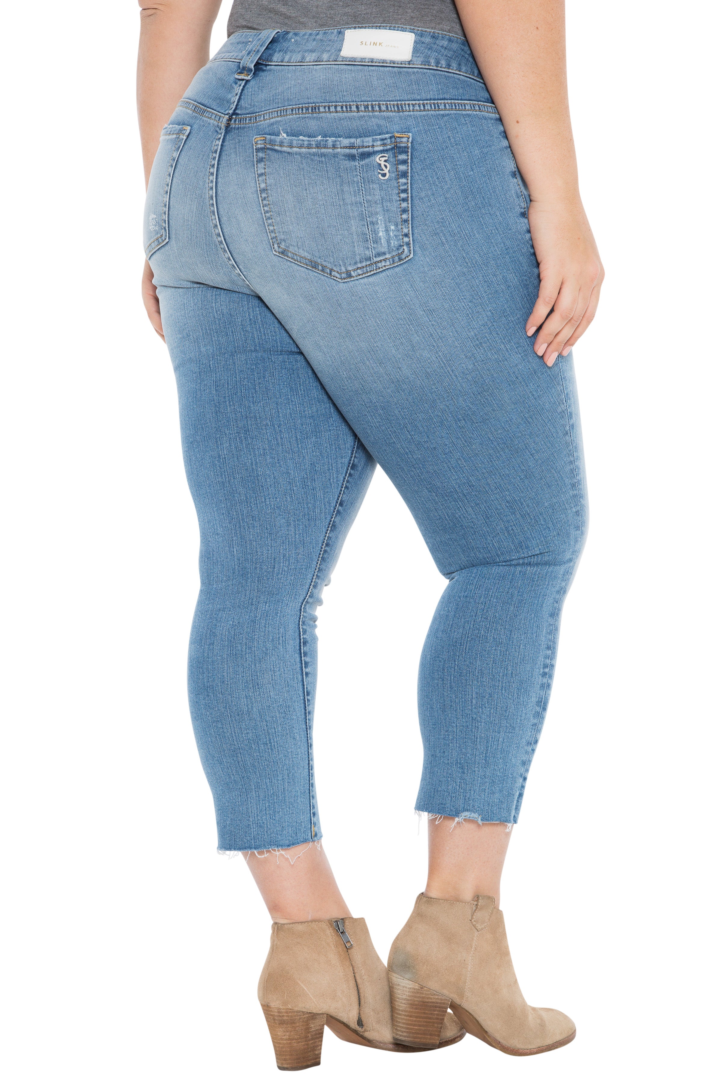 Frayed Hem Crop - CATRINA - SLINK JEANS