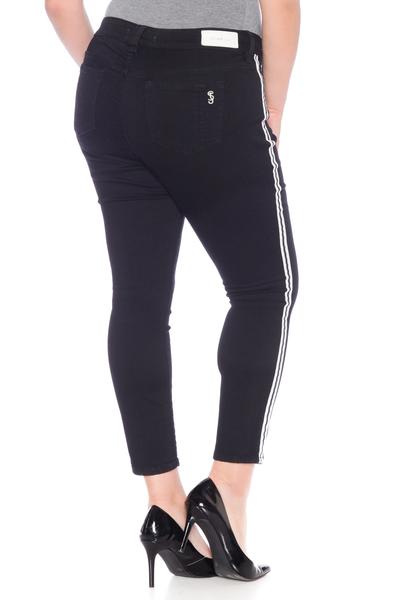 Double Stripe Ankle - SOLID BLACK - SLINK JEANS