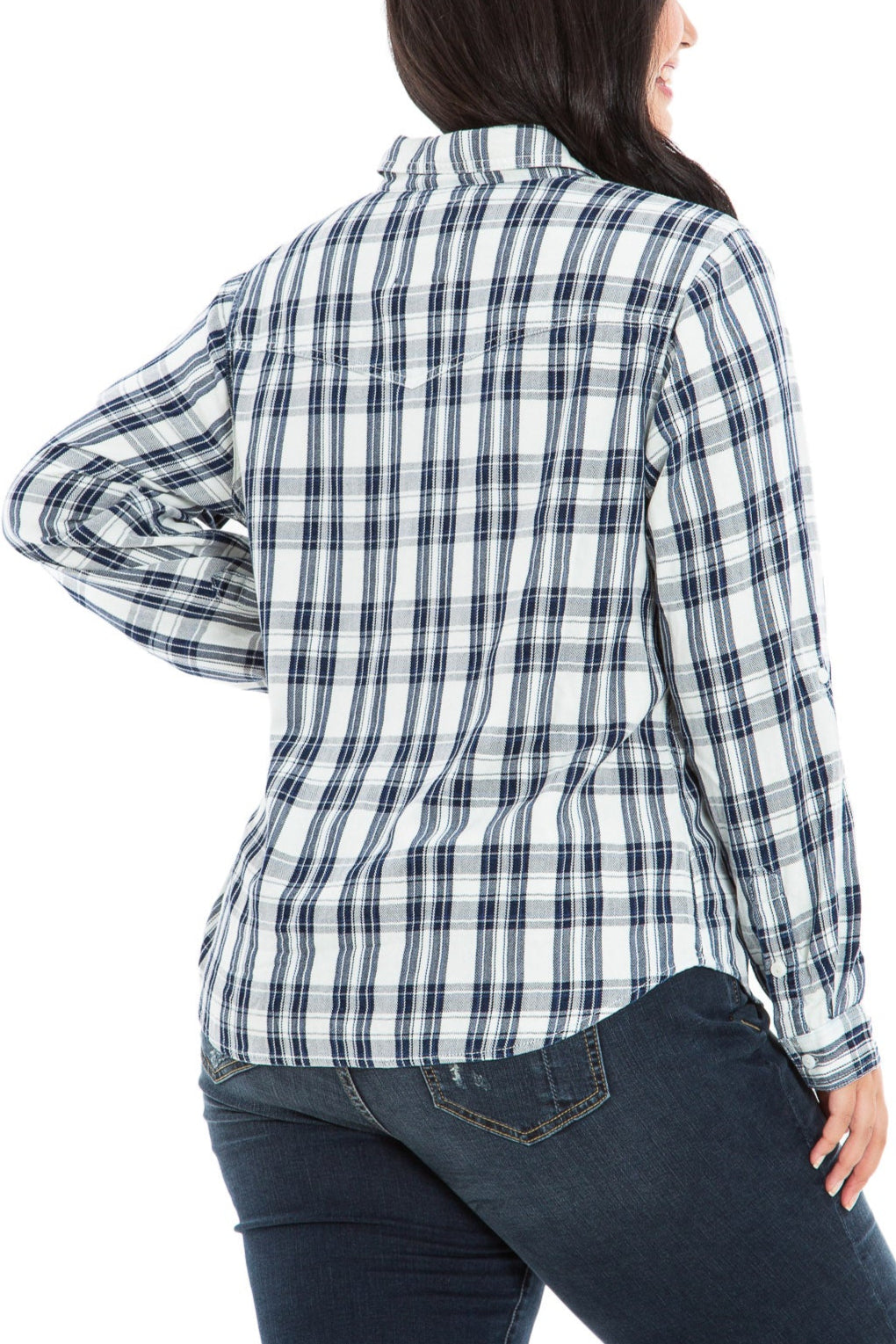 EXS007639 PLAID SHIRT WHT WHITE - SLINK JEANS