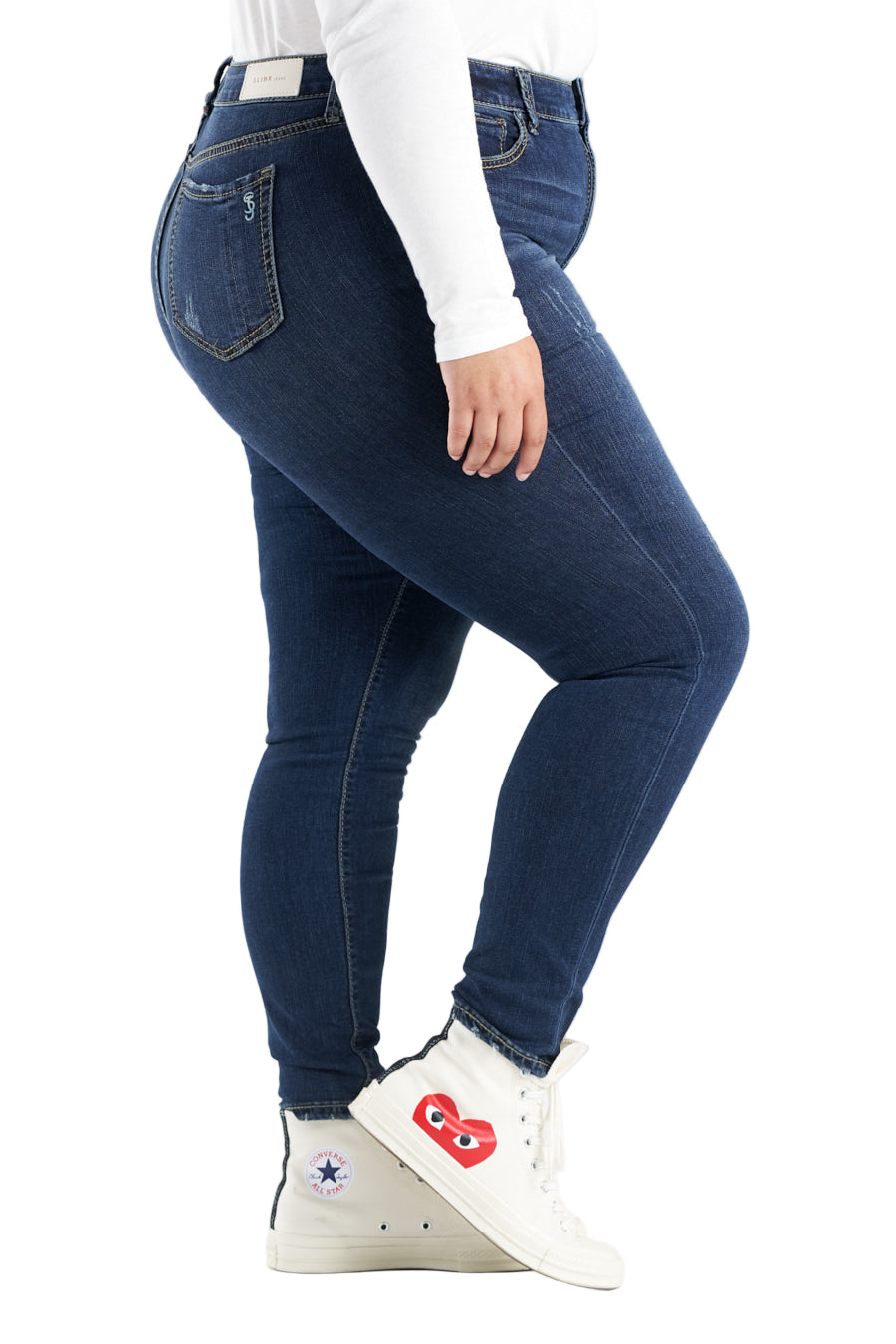 Denim High Rise Skinny in 31" inseam - Arden - SLINK JEANS