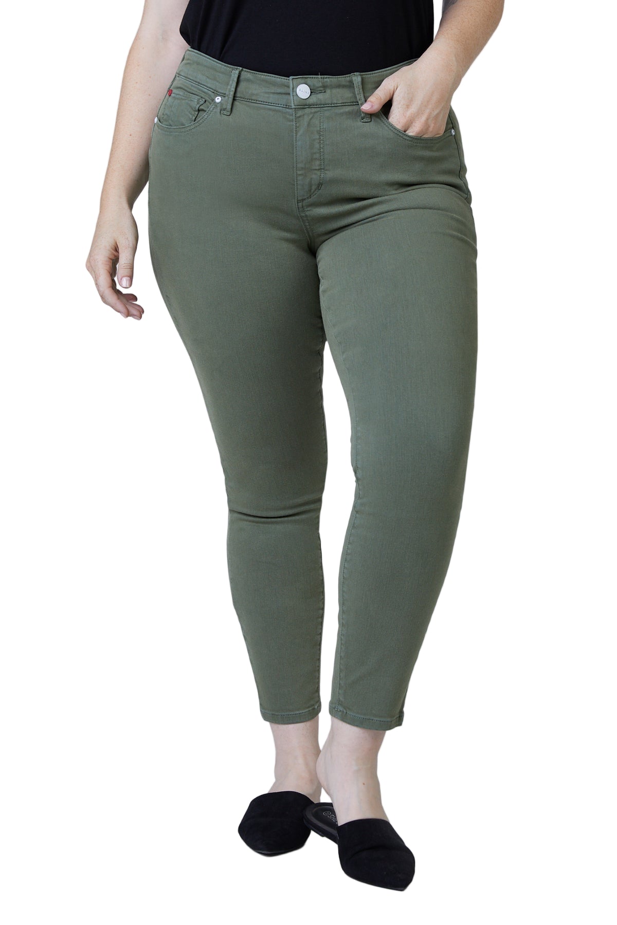 Mid Rise Jegging - Pine - SLINK JEANS
