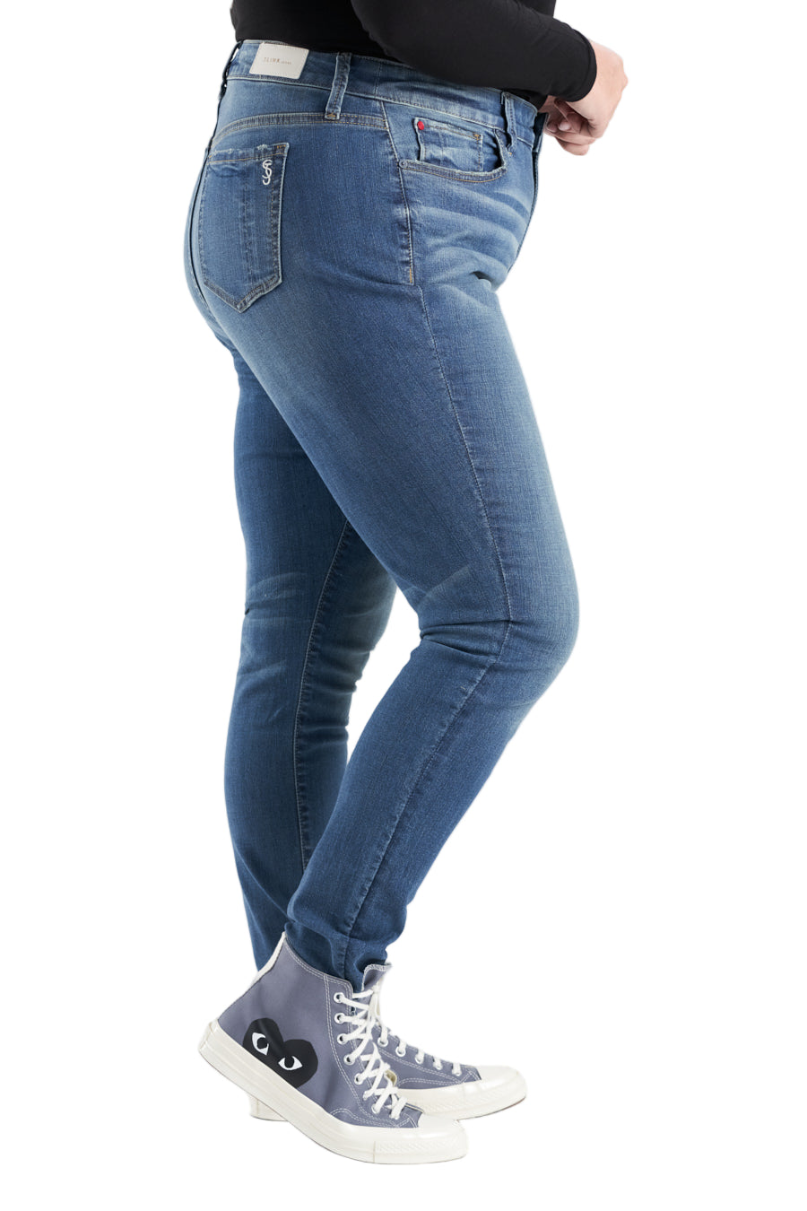 Denim High Rise Skinny in 31" inseam - Kinley - SLINK JEANS