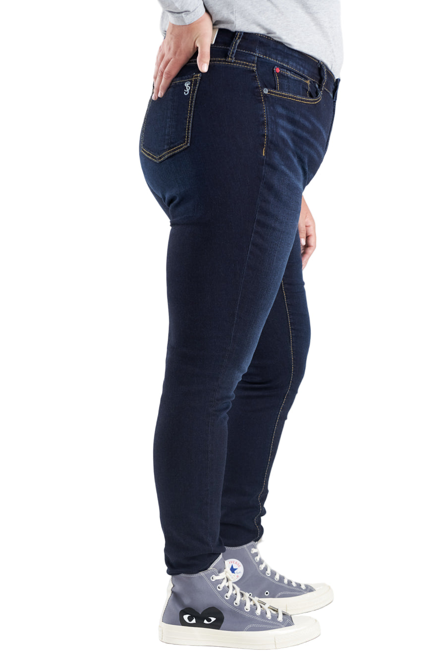 Denim High Rise Skinny in 31" inseam - Carolyn - SLINK JEANS