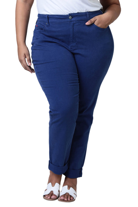 Color High rise boyfriend rolled in 28" inseam - Tabresha
