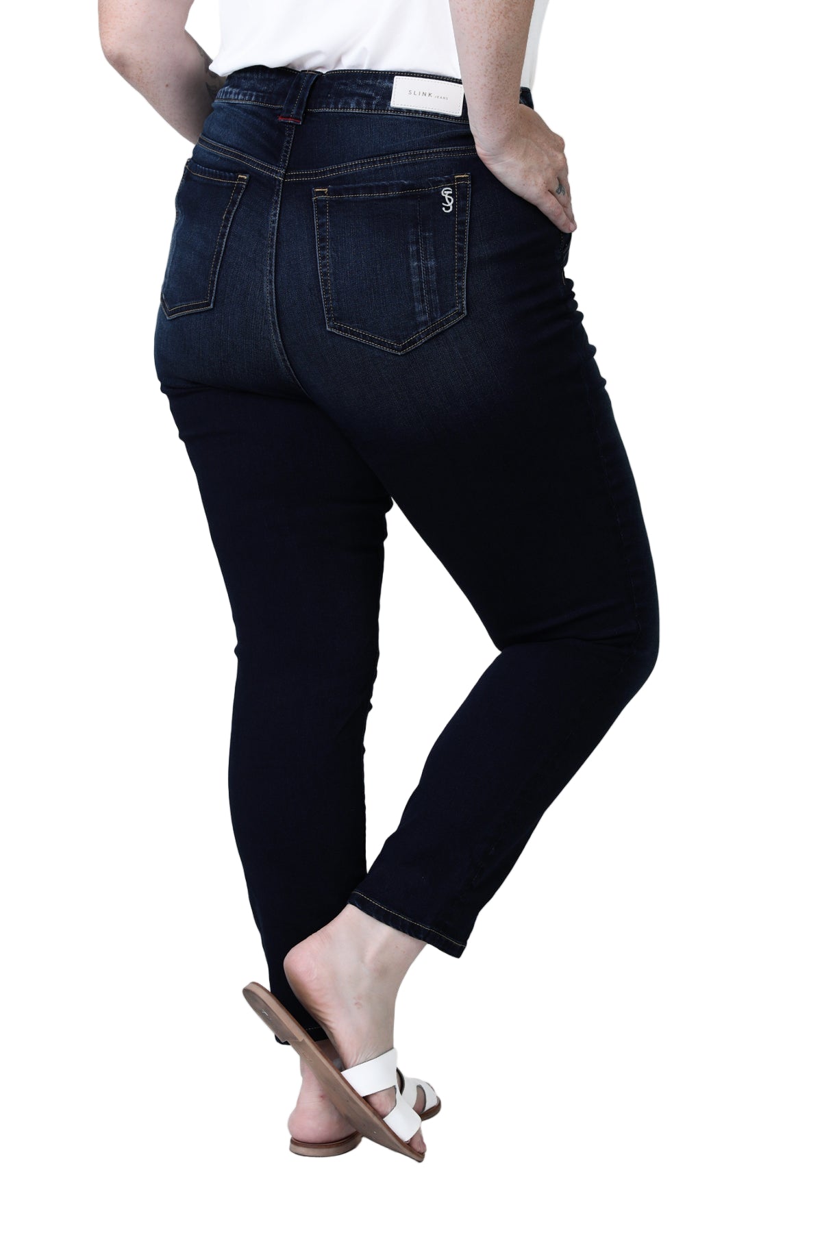 Pintuck High Rise Ankle - Brandy - SLINK JEANS