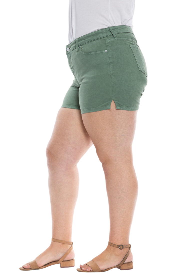 Side Vent Short - Myrtle - SLINK JEANS