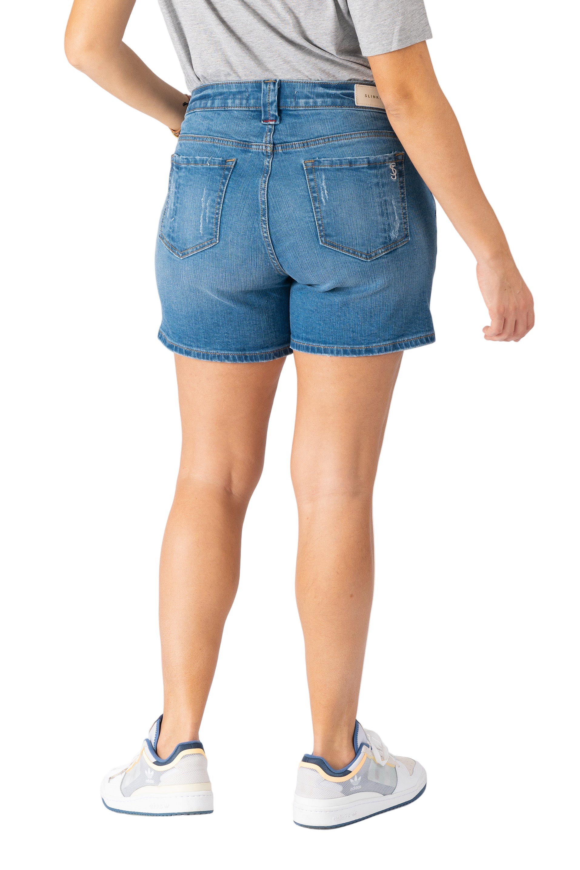 Denim Shorts with side vents in 5.5" inseam - Gia - SLINK JEANS