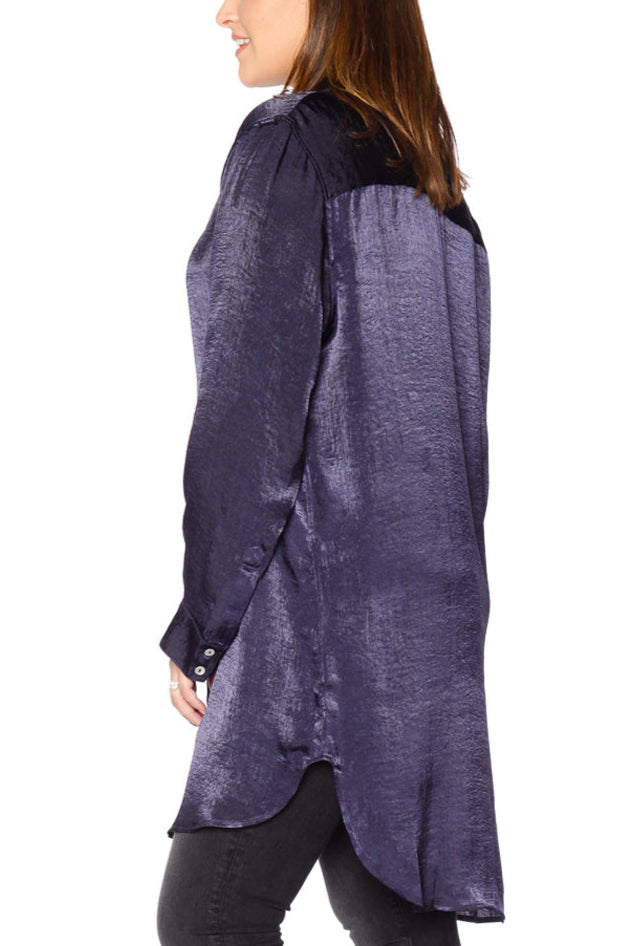 Silk Tunic - NAVY - SLINK JEANS