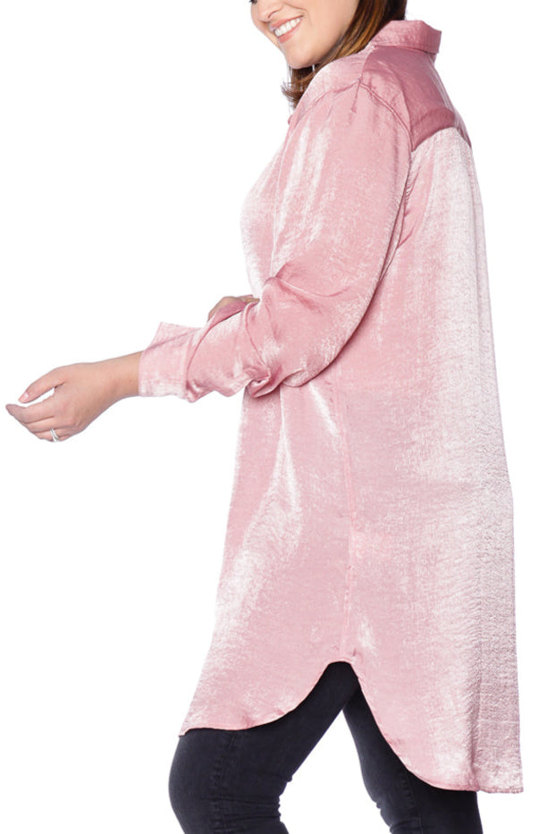 Silk Tunic - ROSEWOOD - SLINK JEANS