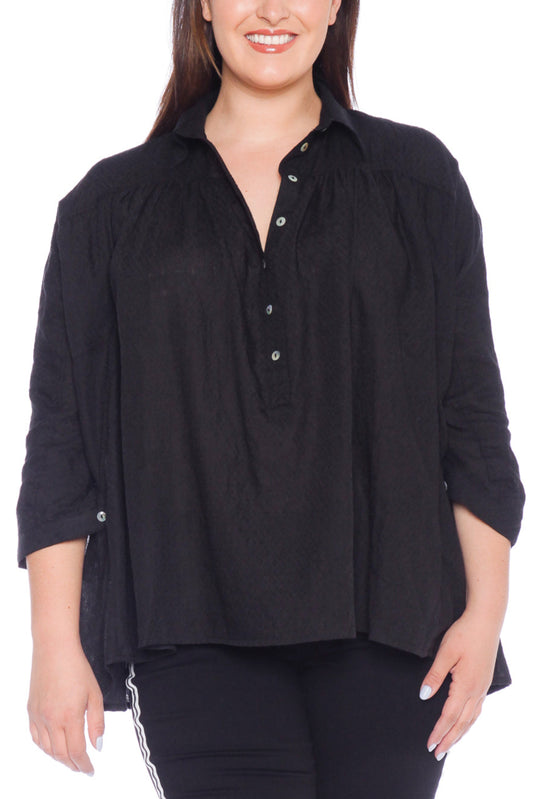Babydoll Top - BLACK - SLINK JEANS