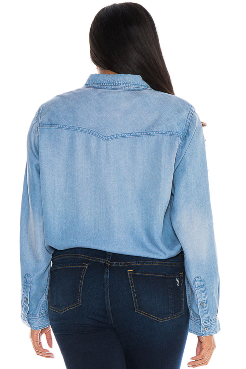 Western Shirt With Paisley Embroidery - ALICIA - SLINK JEANS