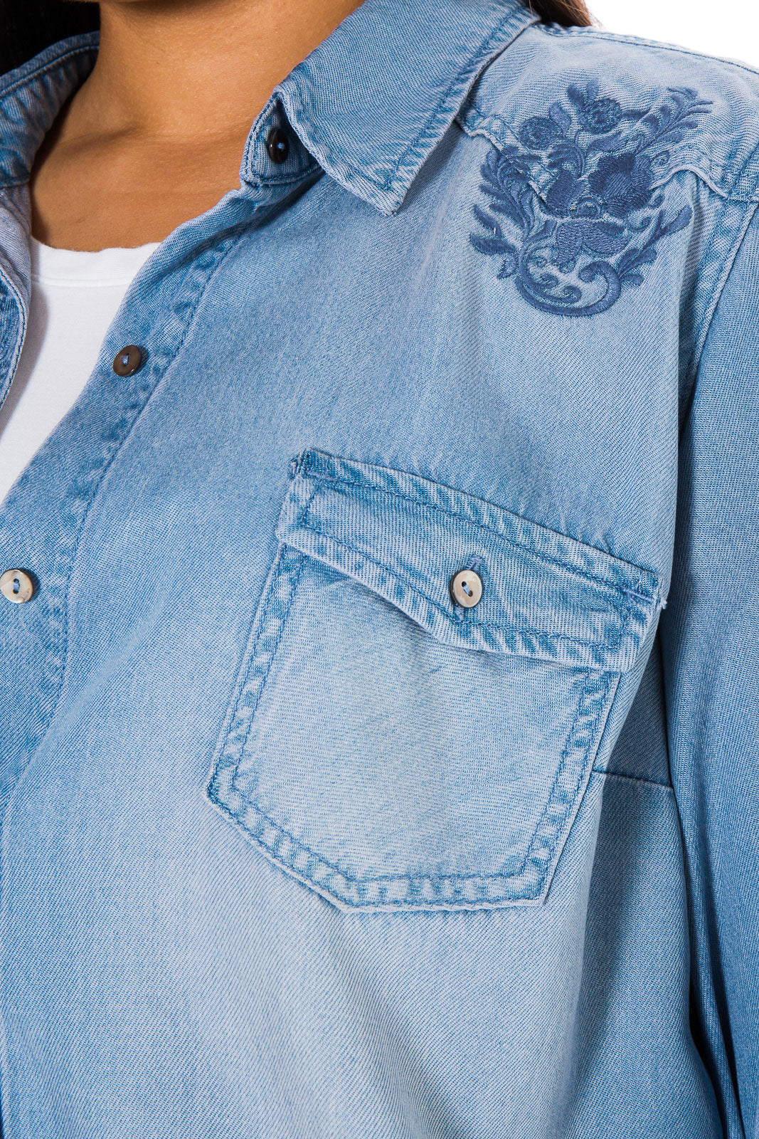 Western Shirt With Paisley Embroidery - ALICIA - SLINK JEANS