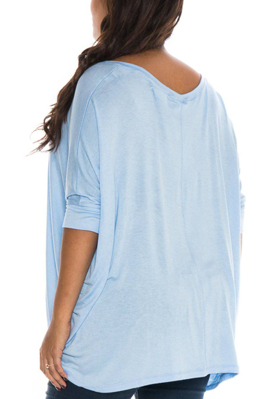 Oversized V-Neck Top - SLINK JEANS