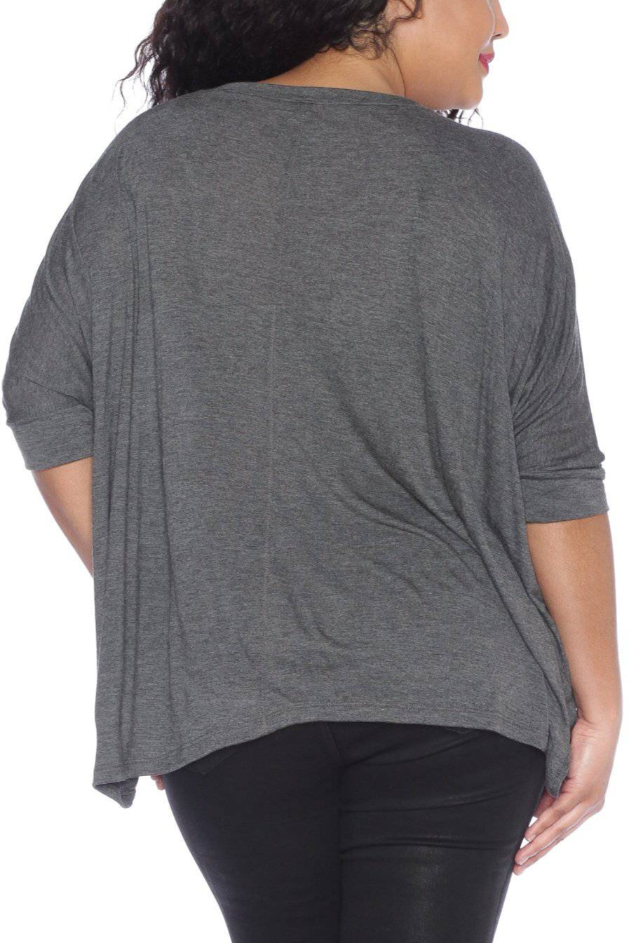 Oversized V-Neck Top - SLINK JEANS
