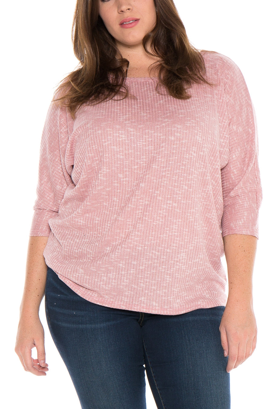 Dolman Sleeve Marble Knit Top - SLINK JEANS
