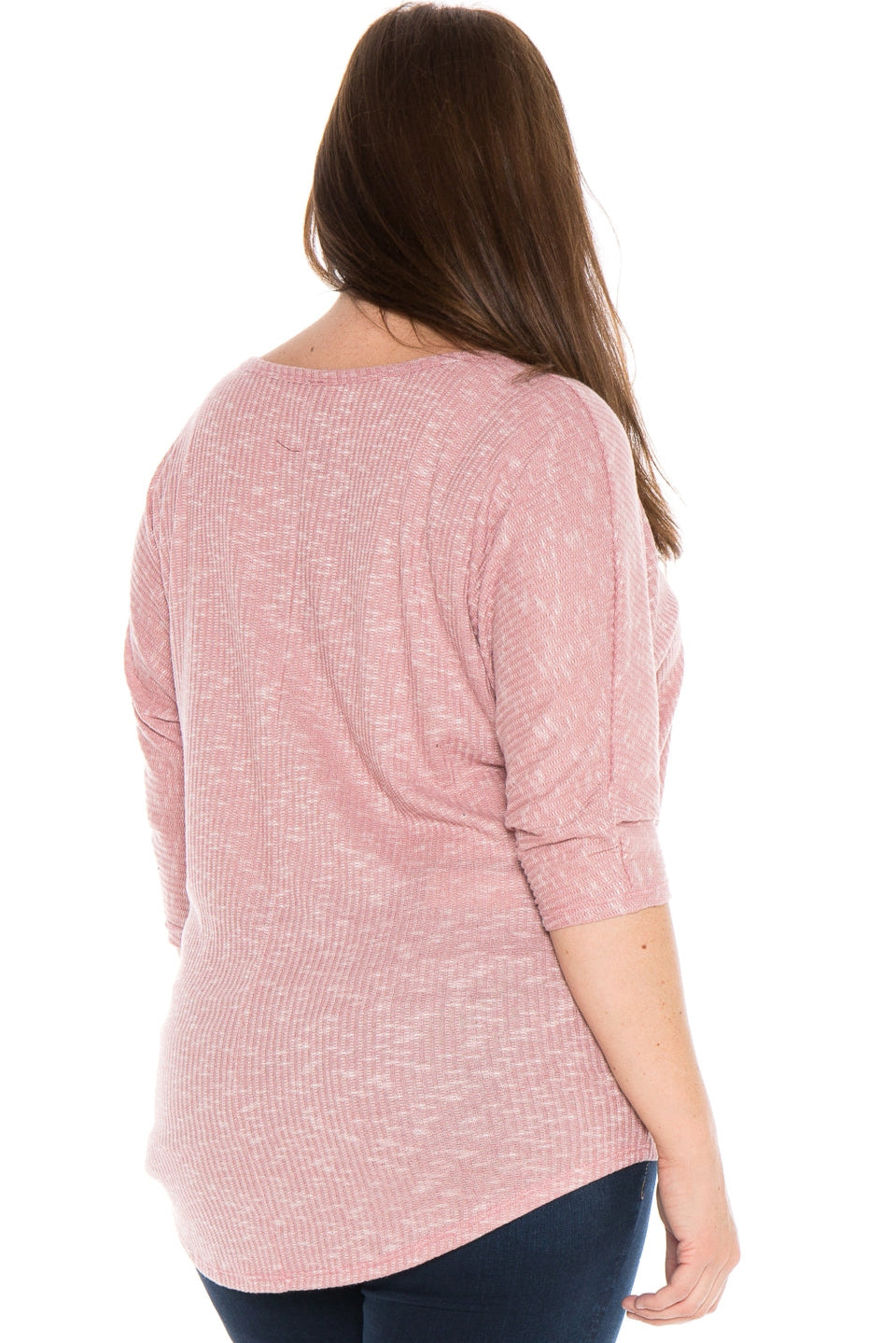 Dolman Sleeve Marble Knit Top - SLINK JEANS