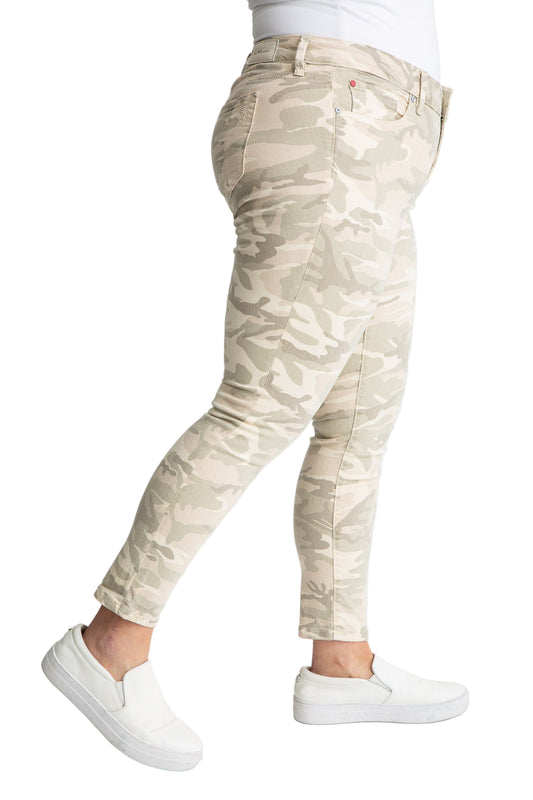 Printed Mid Rise Ankle Skinny in 30" inseam - Cloud Camo