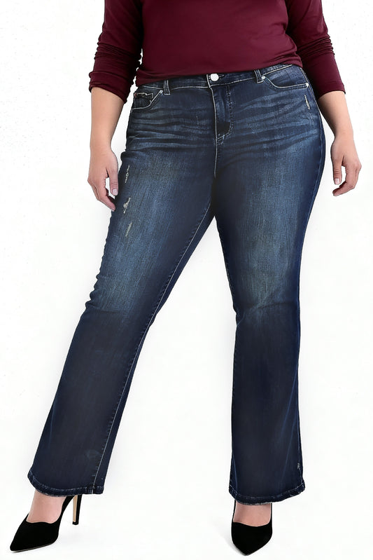 Denim high rise bootcut in 32" inseam - Soraya - SLINK JEANS
