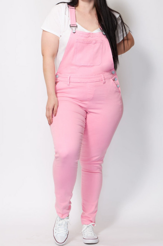 Color Overall Bibs in 32" Inseam - Soft Pink