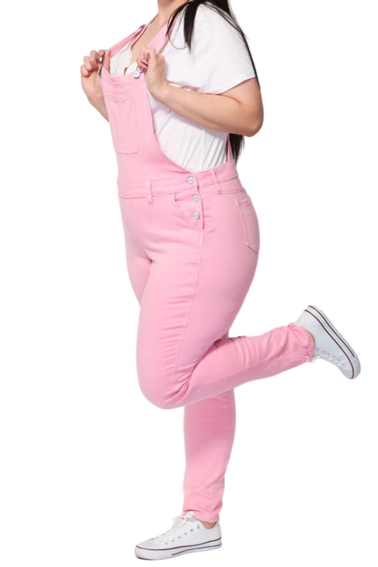 Color Overall Bibs in 32" Inseam - Soft Pink