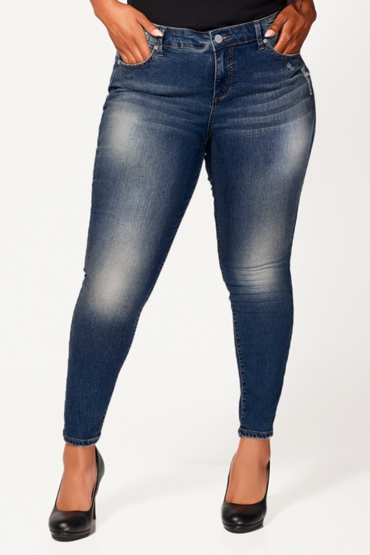 Denim mid rise ankle skinny in 29" inseam - Sienna