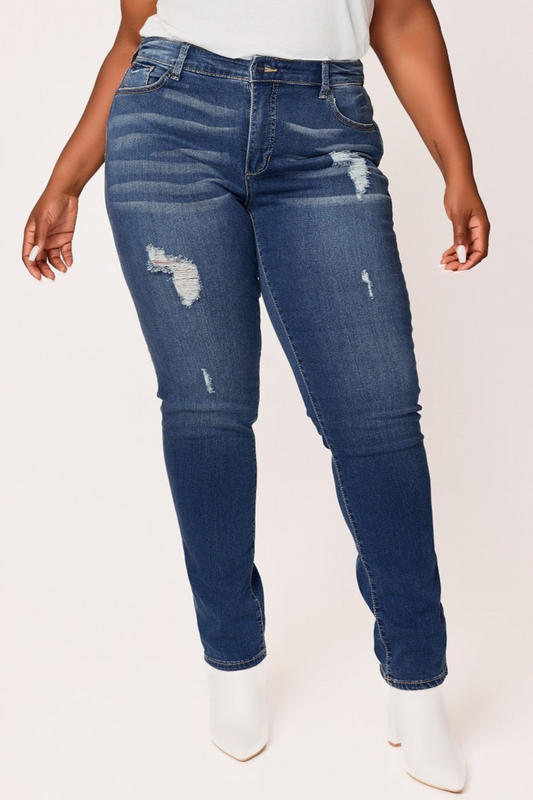 Denim High Rise Boyfriend rolled in 28" Inseam - Margot