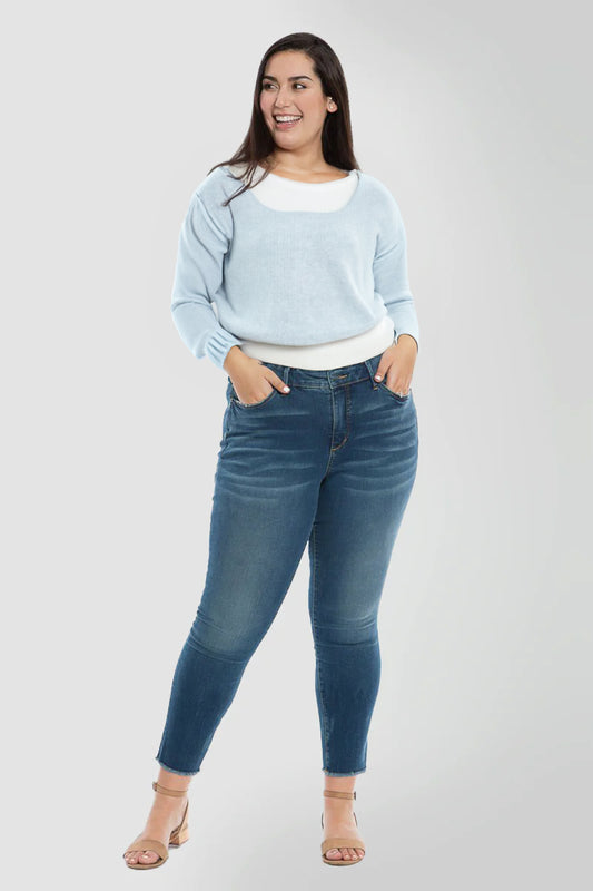 Denim High Rise Ankle Skinny frayed hem in 28" inseam - Phoenix