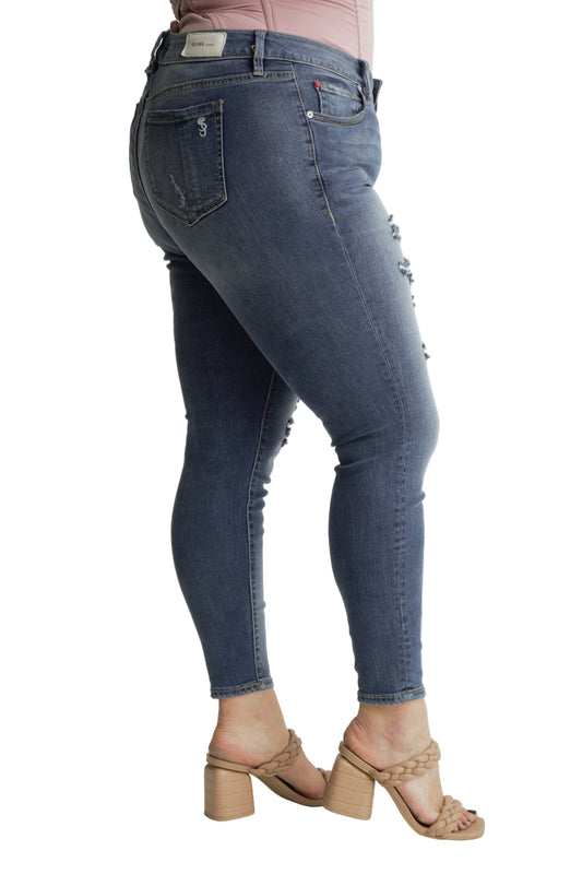 Denim Mid Rise Ankle Skinny in 27" inseam - Danika