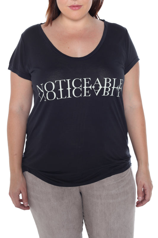 Noticeable Scoop Neck Tee - After Dark