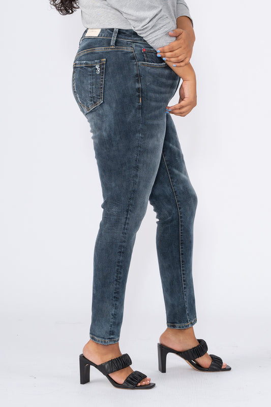 Denim High Rise Ankle Skinny in 28" inseam - Emory