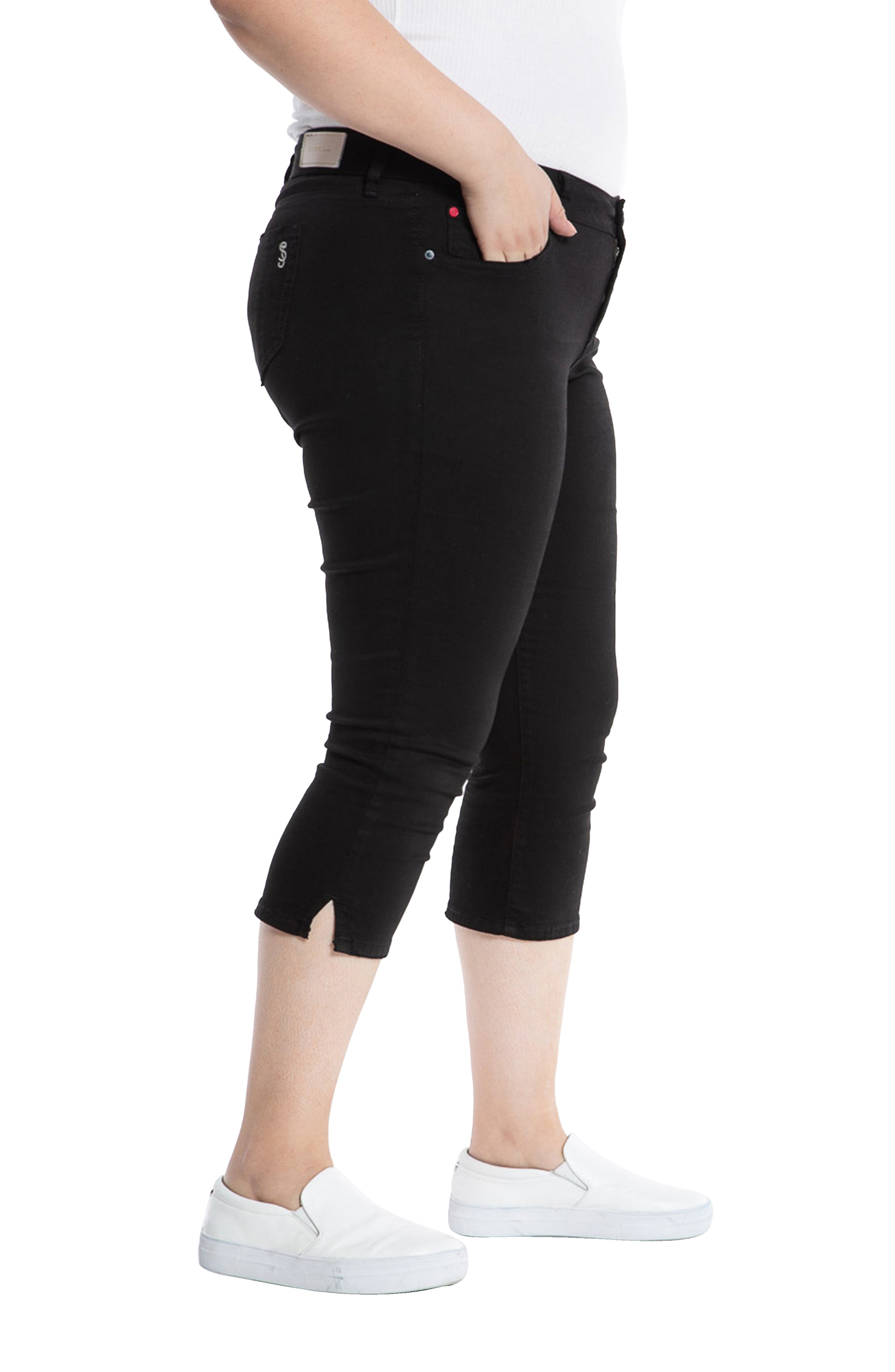 Mid Rise Crop - Solid Black