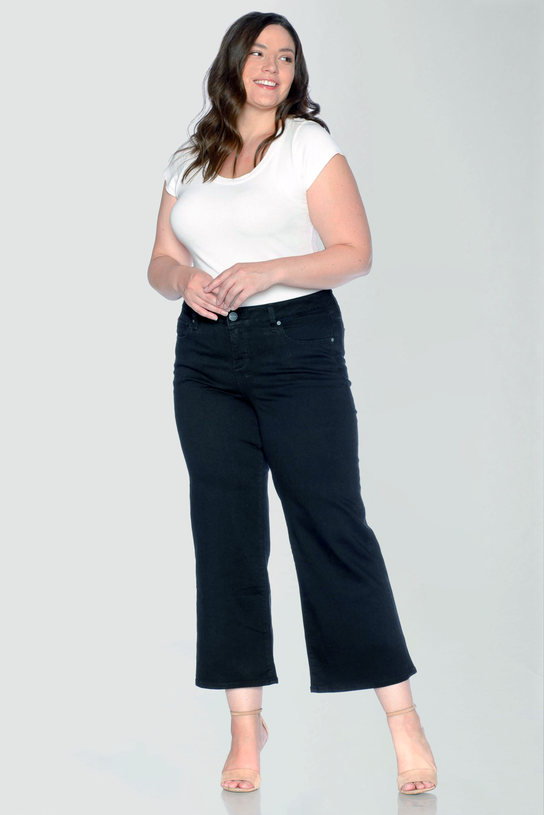 The High Waist Culottes - Jet Black - SLINK JEANS