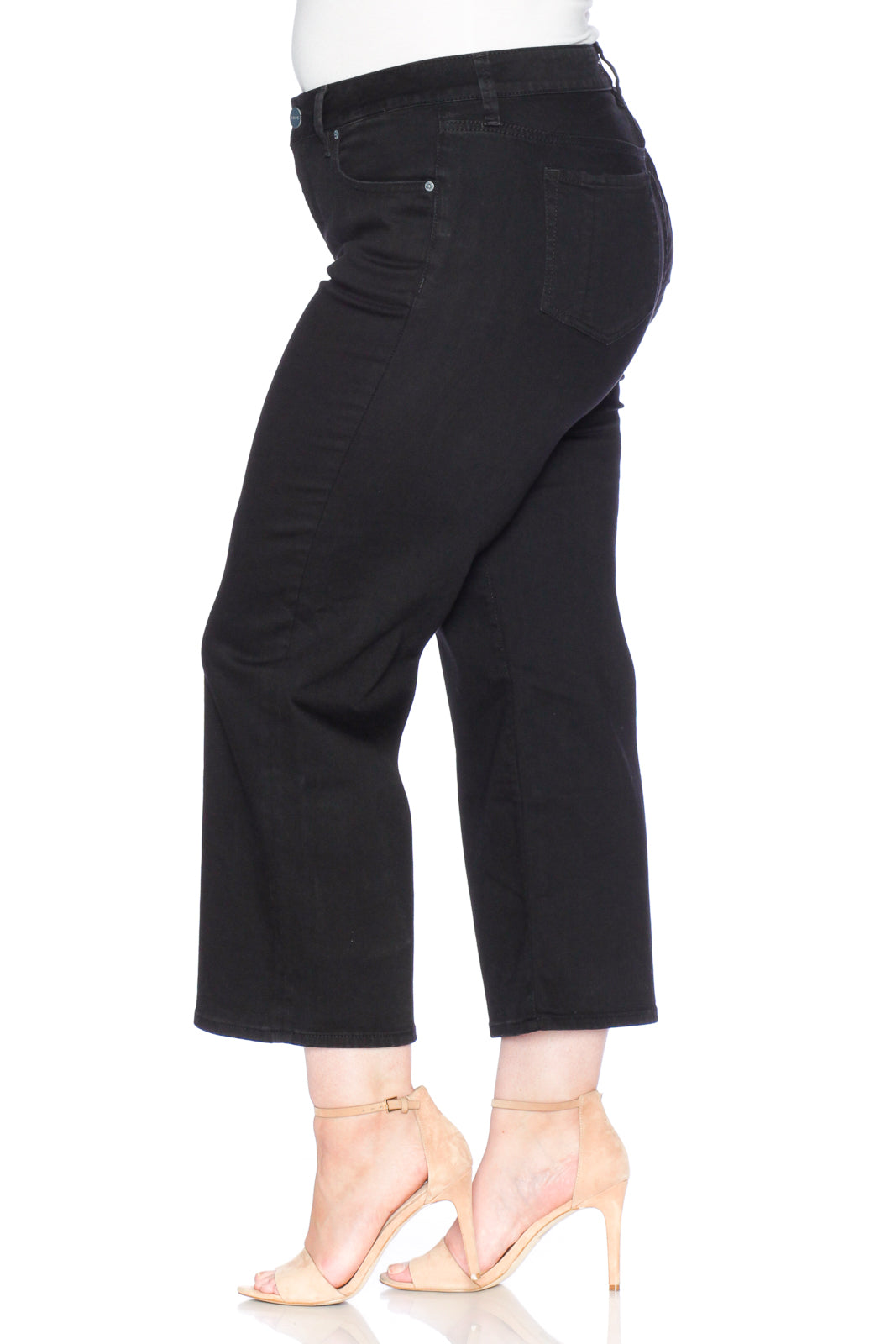 The High Waist Culottes - Jet Black - SLINK JEANS