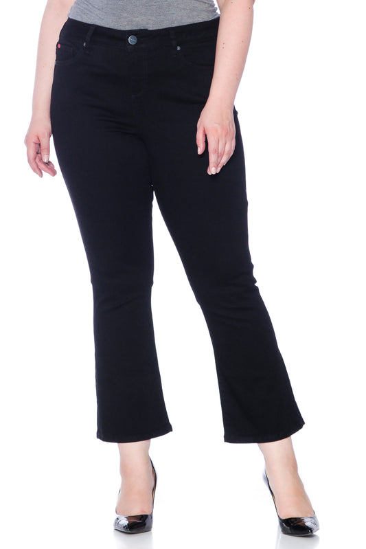 High Rise Flare - SOLID BLACK - SLINK JEANS