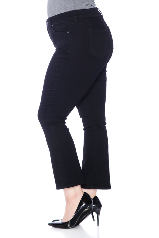 High Rise Flare - SOLID BLACK - SLINK JEANS